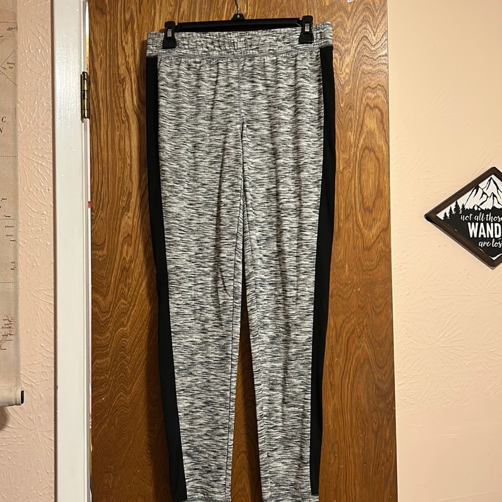 Stripe patterned joggers with side stripe
